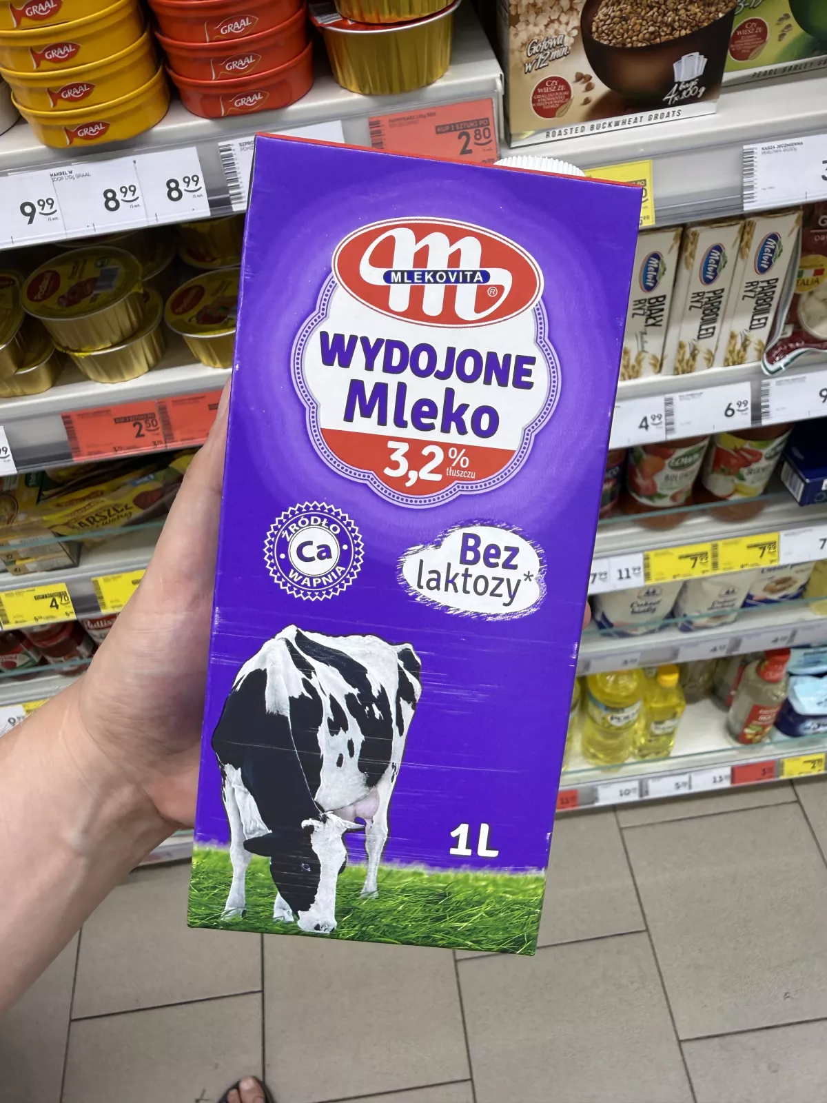 Mlekovita Wydojone Mleko bez laktozy 3,2% UHT | 1000ml