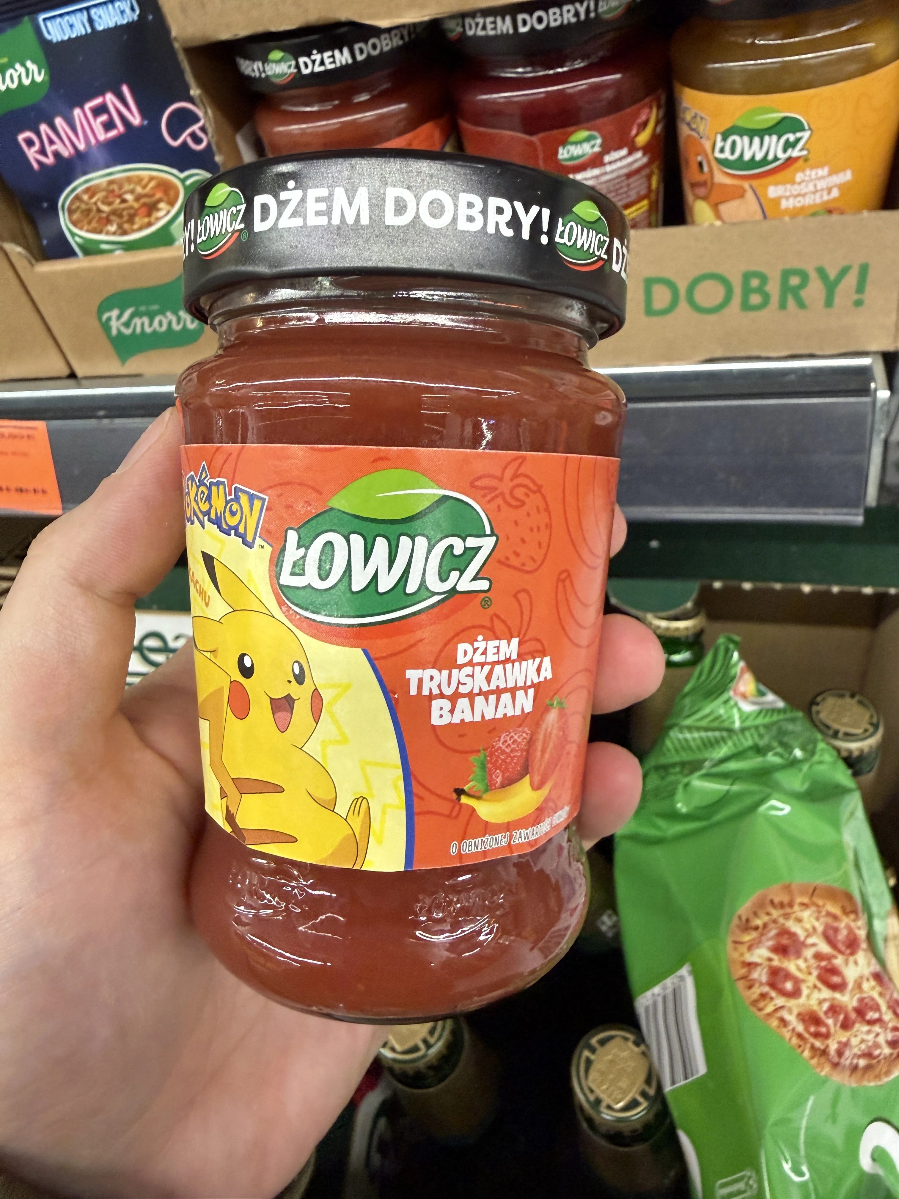 Łowicz Dżem Truskawka Banan Pokémon Pikachu | 260g
