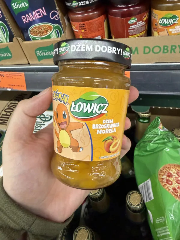 Łowicz Dżem Brzoskwinia Morela Pokémon Charmander | 260g