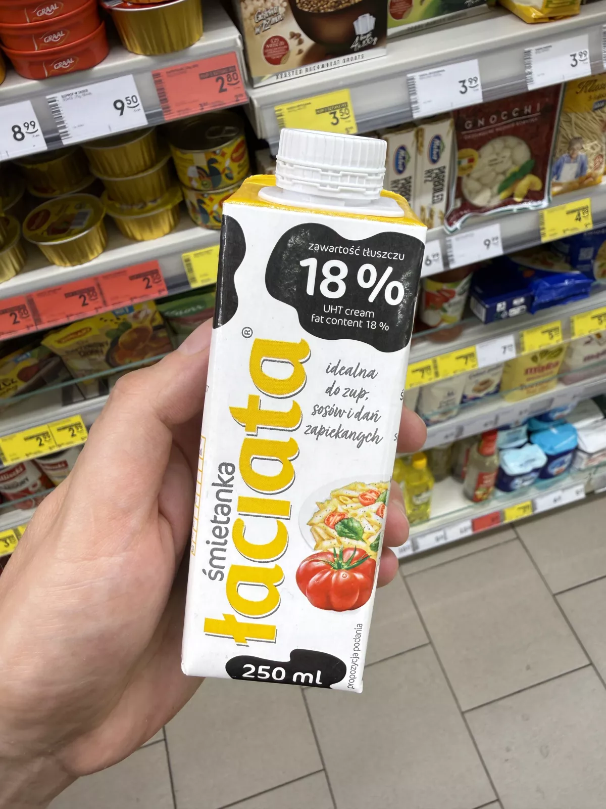 Łaciata Śmietanka UHT 18% | 250ml