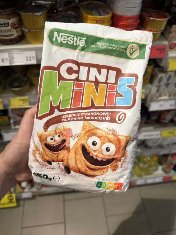 Nestlé Cini Minis zbożowe kwadraciki o smaku cynamonowym | 250g