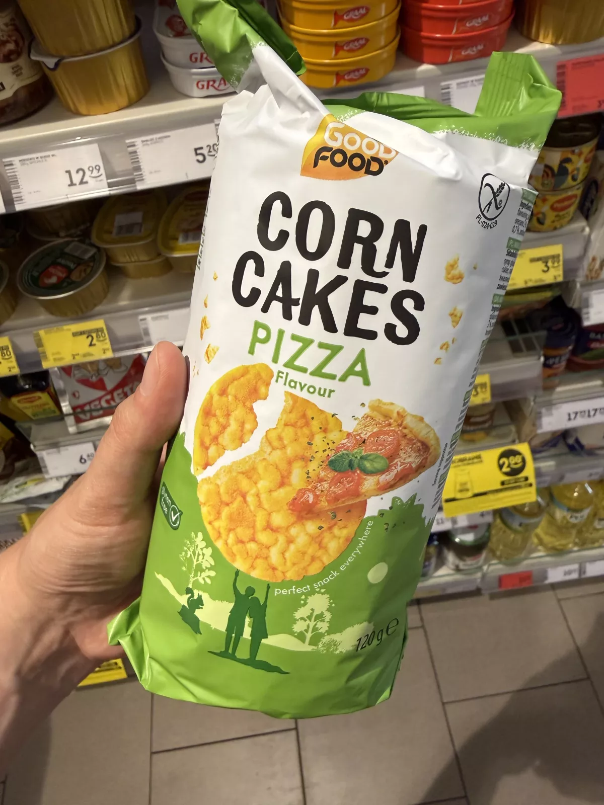 Good Food Corn Cakes Pizza Flavour wafle kukurydziane o smaku pizzy | 120g