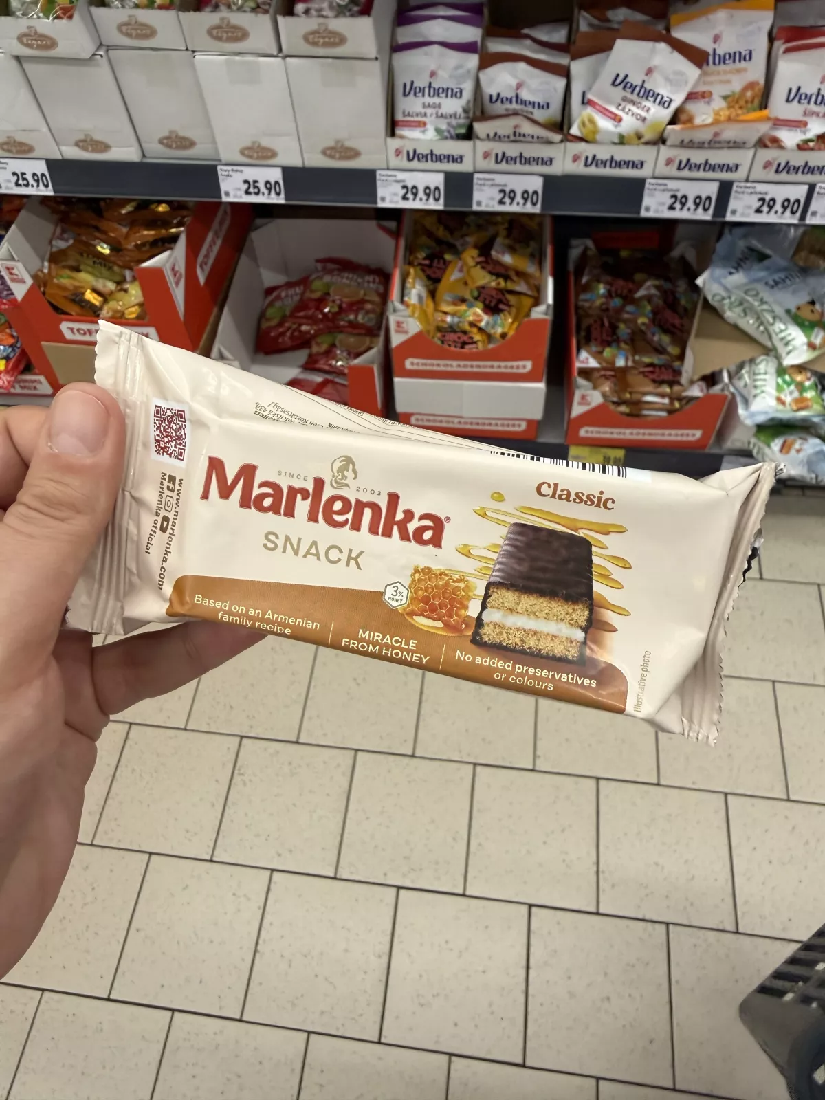 Marlenka Snack Classic / Miodowy snack z kremem mlecznym w polewie kakaowej | 50g