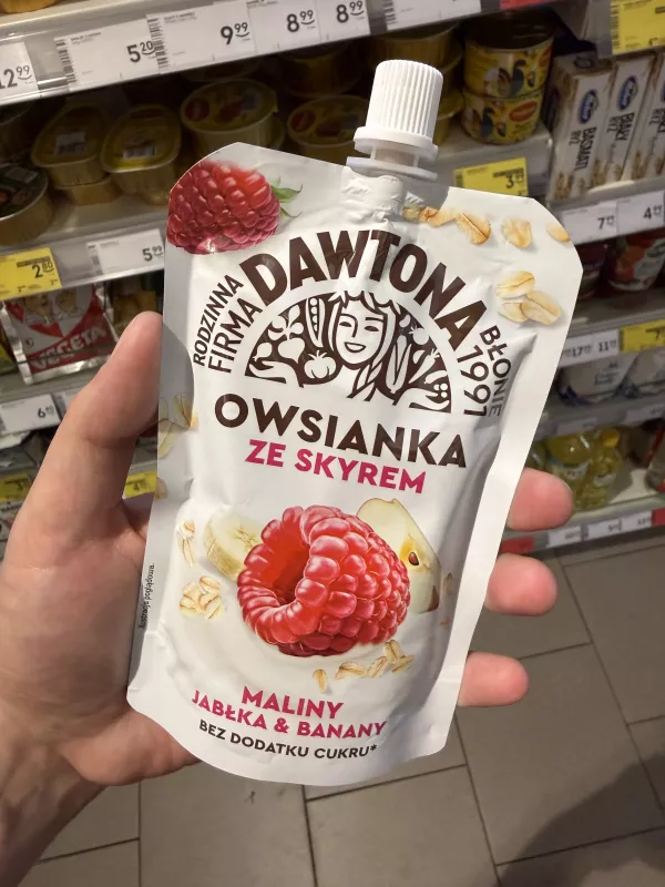 Dawtona Owsianka ze skyrem Maliny, Jabłka & Banany | 170g