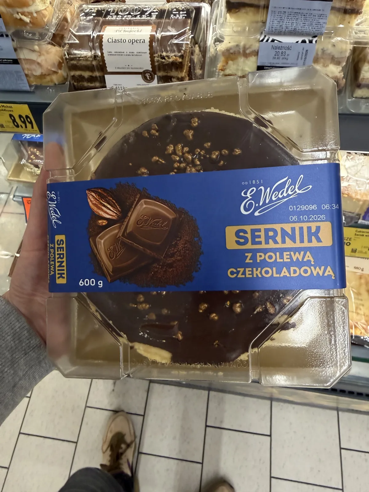 E. Wedel Sernik z polewą czekoladową | 600g