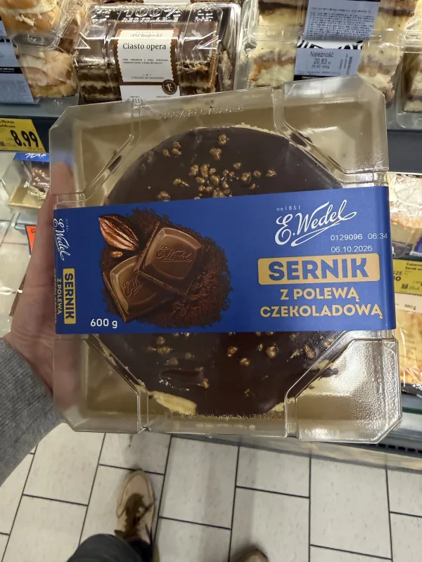 E. Wedel Sernik z polewą czekoladową | 600g