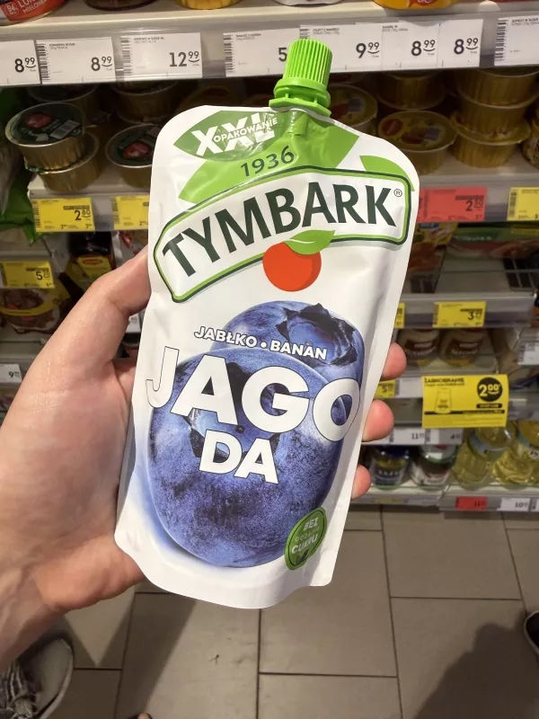 Tymbark Mus Jagoda, Jabłko, Banan XXL | 200g