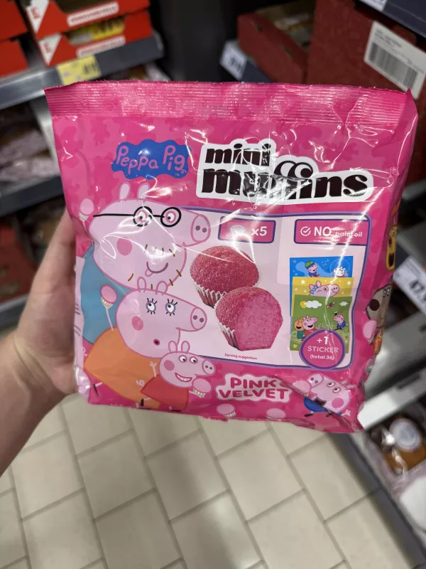Peppa Pig Mini Muffins Pink Velvet | 125g