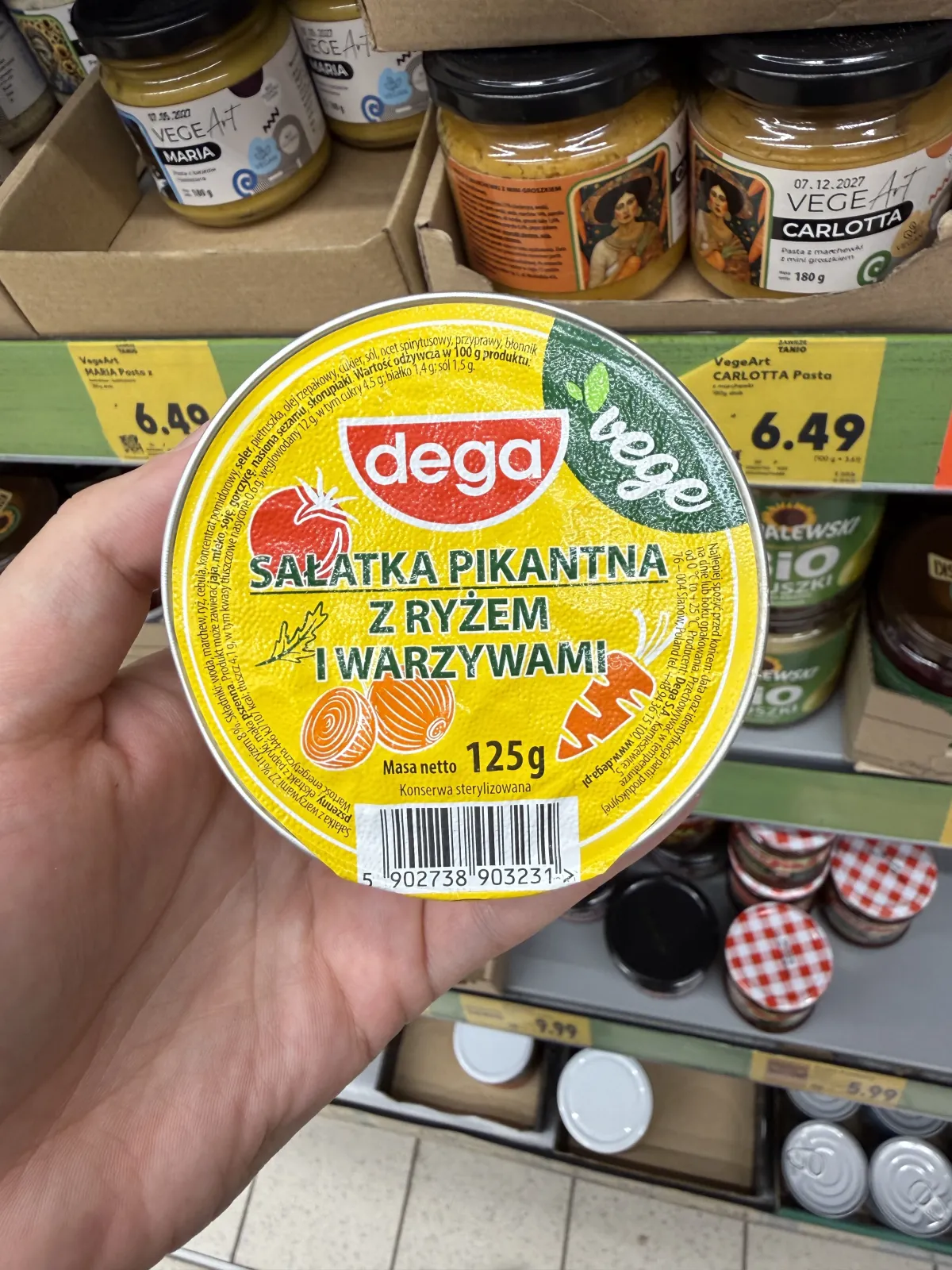 Dega Vege Sałatka pikantna z ryżem i warzywami | 125g