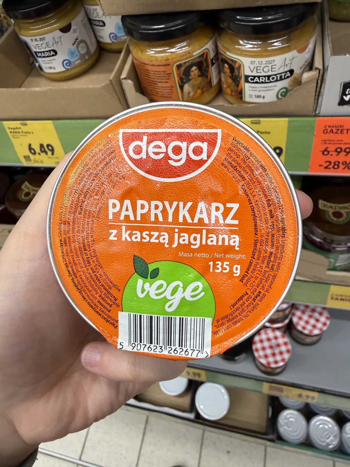 Dega Vege Paprykarz z kaszą jaglaną | 135g