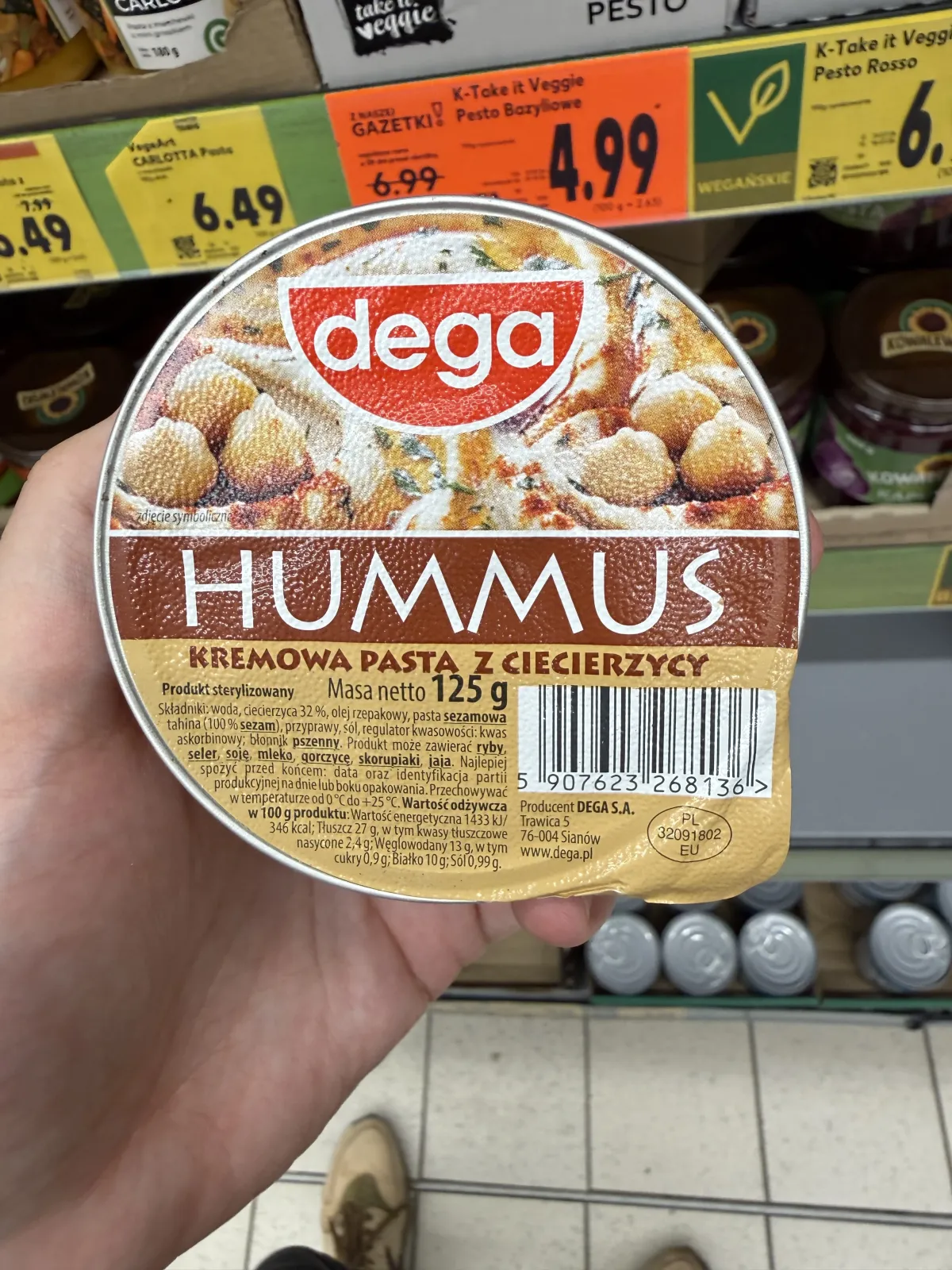 Dega Hummus kremowa pasta z ciecierzycy | 125g