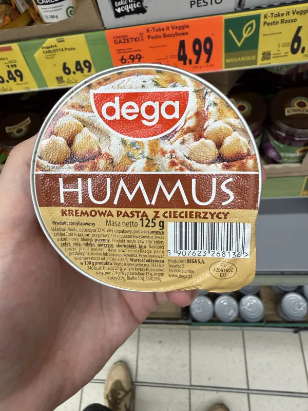 Dega Hummus kremowa pasta z ciecierzycy | 125g