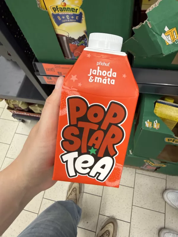POPSTAR Tea Jahoda & Máta / Napój herbaciany truskawka i mięta | 500ml