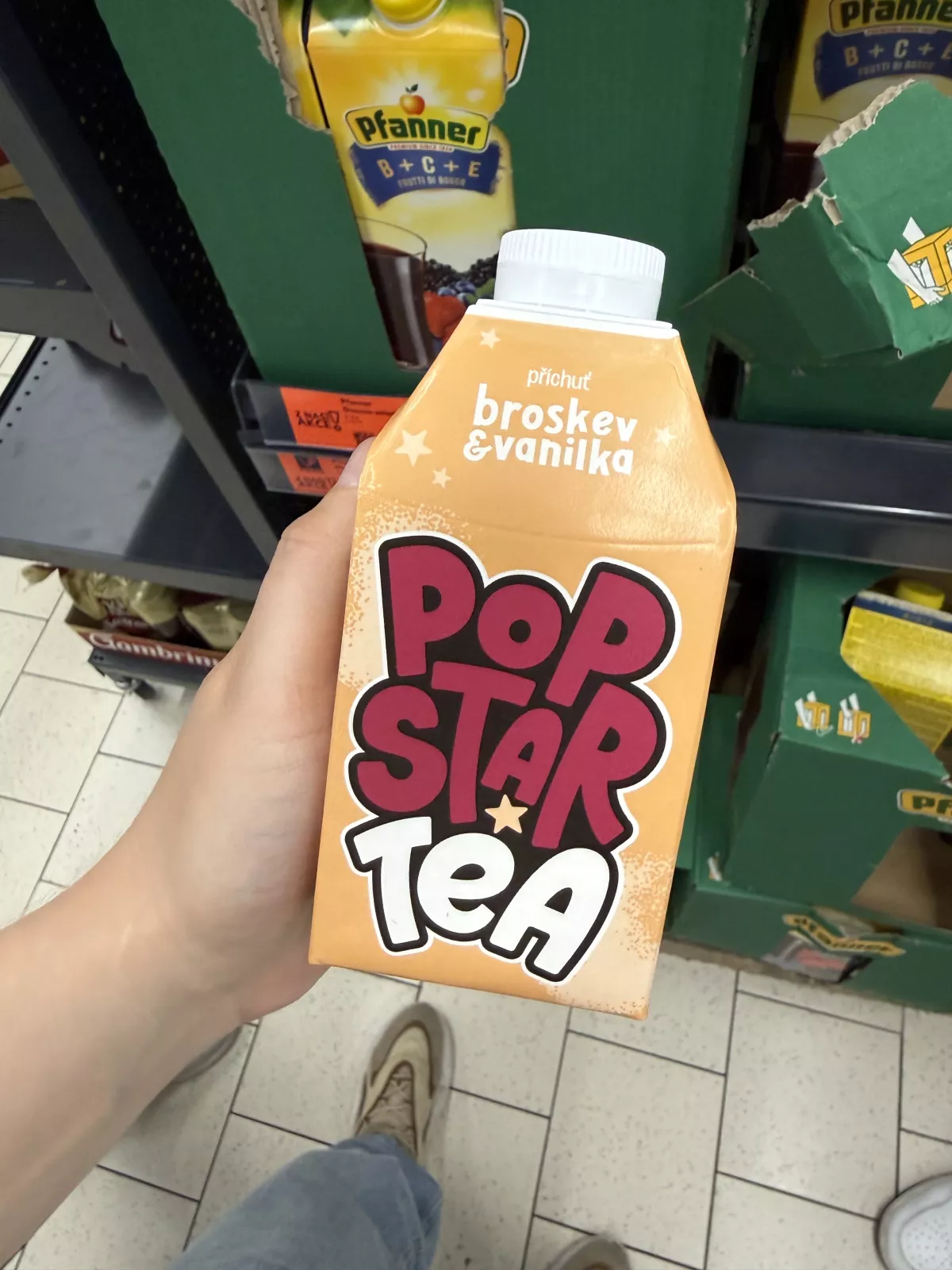 POPSTAR Tea Broskev & Vanilka / Brzoskwinia i wanilia | 500ml