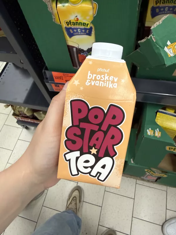 POPSTAR Tea Broskev & Vanilka / Brzoskwinia i wanilia | 500ml