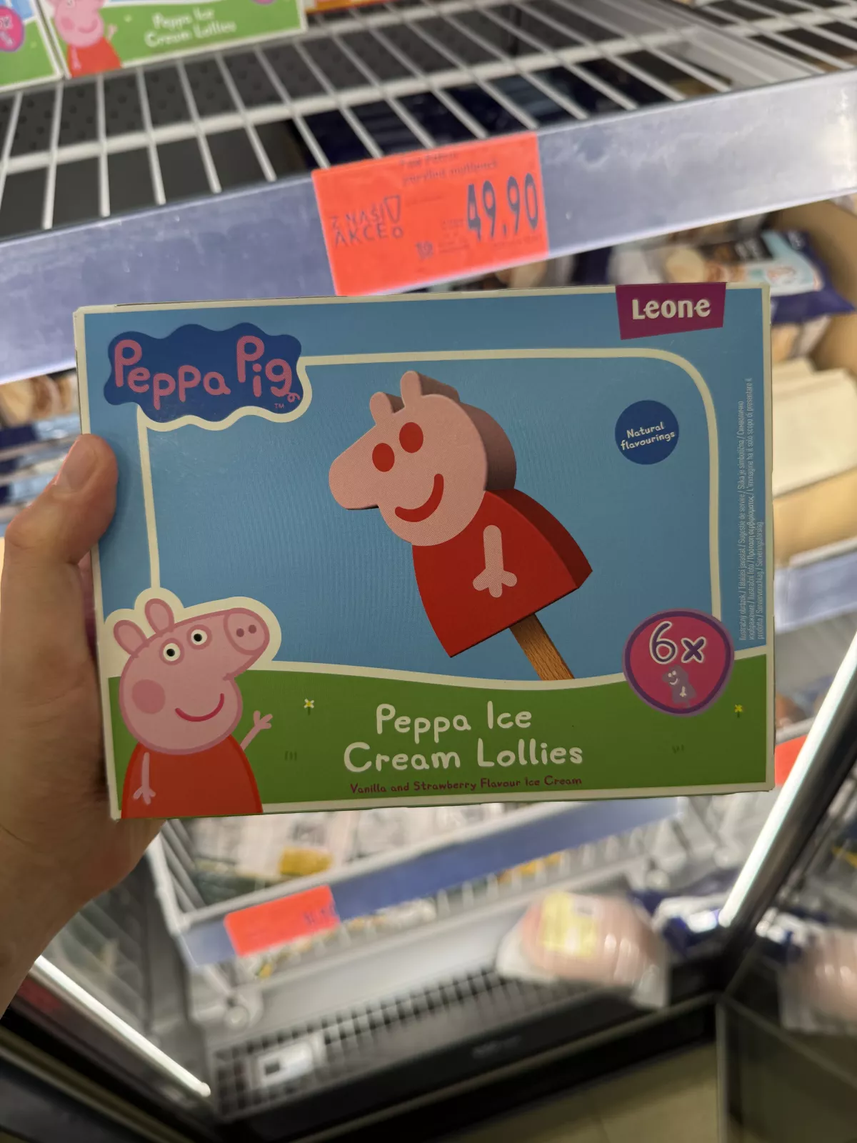 Leone Peppa Ice Cream Lollies lody waniliowo-truskawkowe | 192g / 360ml