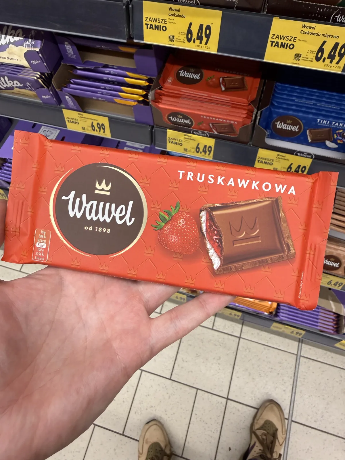 Wawel Czekolada nadziewana Truskawkowa | 90g