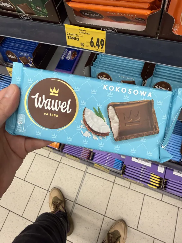 Wawel Czekolada nadziewana Kokosowa | 87g
