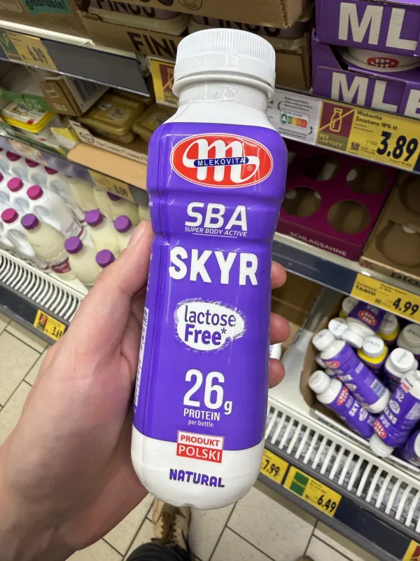 Mlekovita SBA Super Body Active Skyr Natural bez laktozy | 330g