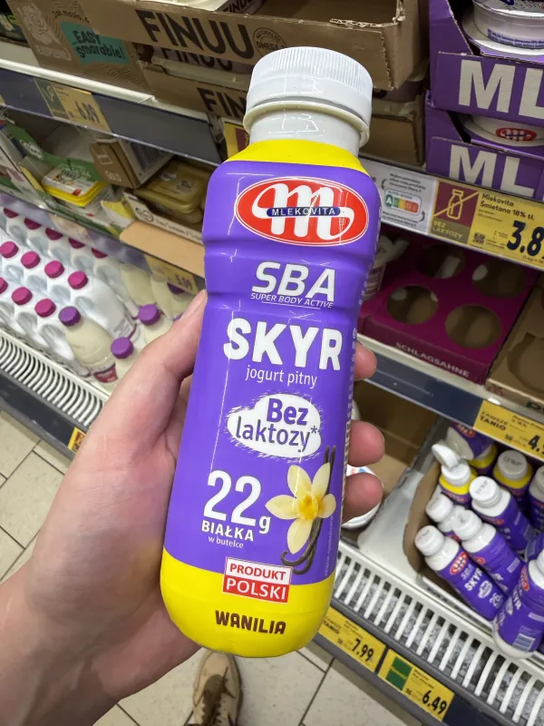 Mlekovita SBA Skyr jogurt pitny Wanilia bez laktozy | 330g