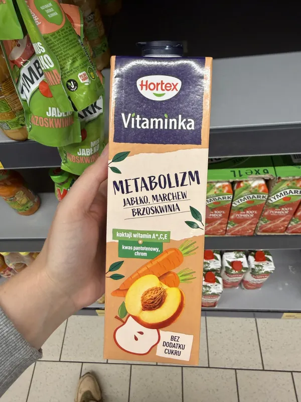 Hortex Vitaminka Metabolizm jabłko, marchew, brzoskwinia | 1000ml