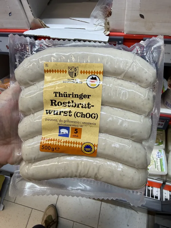Taste of Deutschland Thüringer Rostbratwurst (ChOG) / Kiełbasa wieprzowa parzona do grillowania i smażenia | 500g