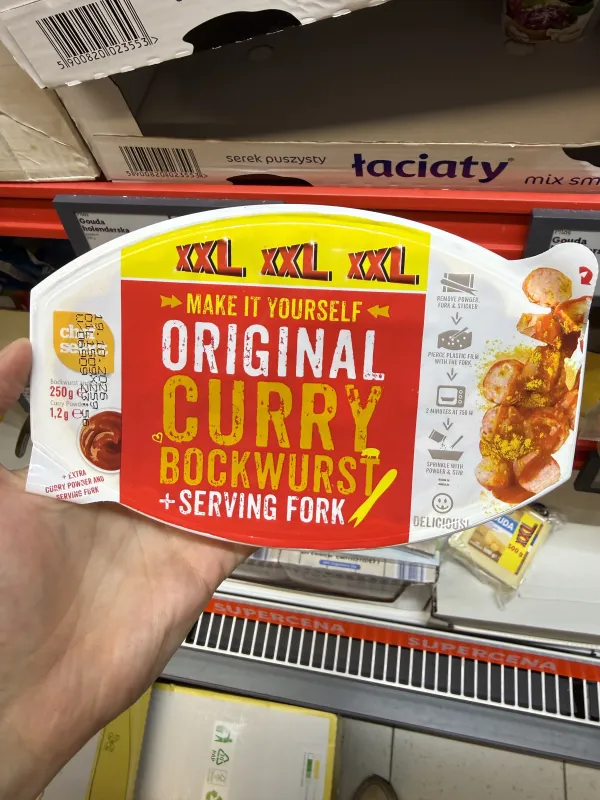 Chef Select Make It Yourself Original Curry Bockwurst XXL / Kiełbasa wieprzowa w sosie curry | 251,2g