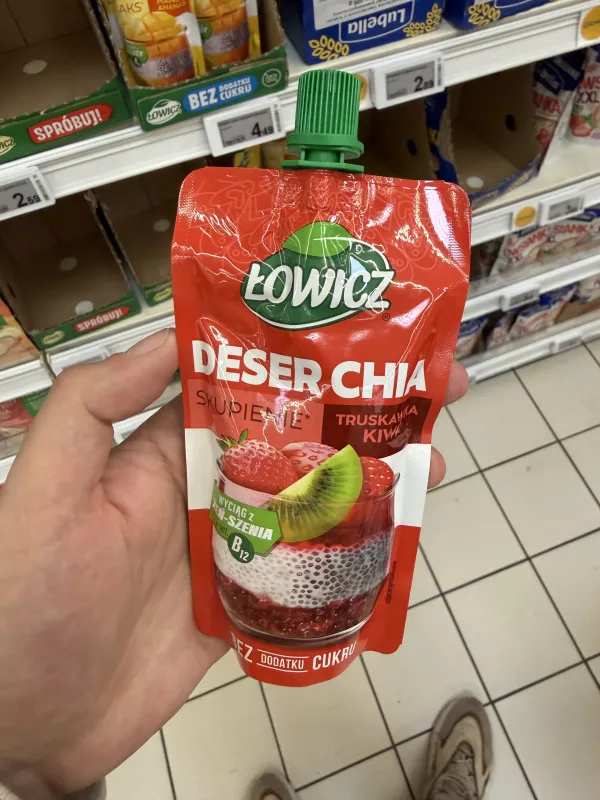 Łowicz Deser chia Skupienie Truskawka kiwi | 120g