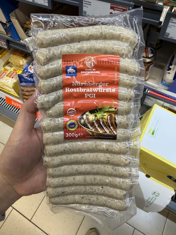 Taste of Deutschland Nürnberger Rostbratwürste PGI / Kiełbaski wieprzowe do grillowania | 300g