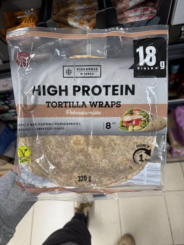 Piekarnia w Sercu High Protein Tortilla Wraps pełnoziarniste | 320g