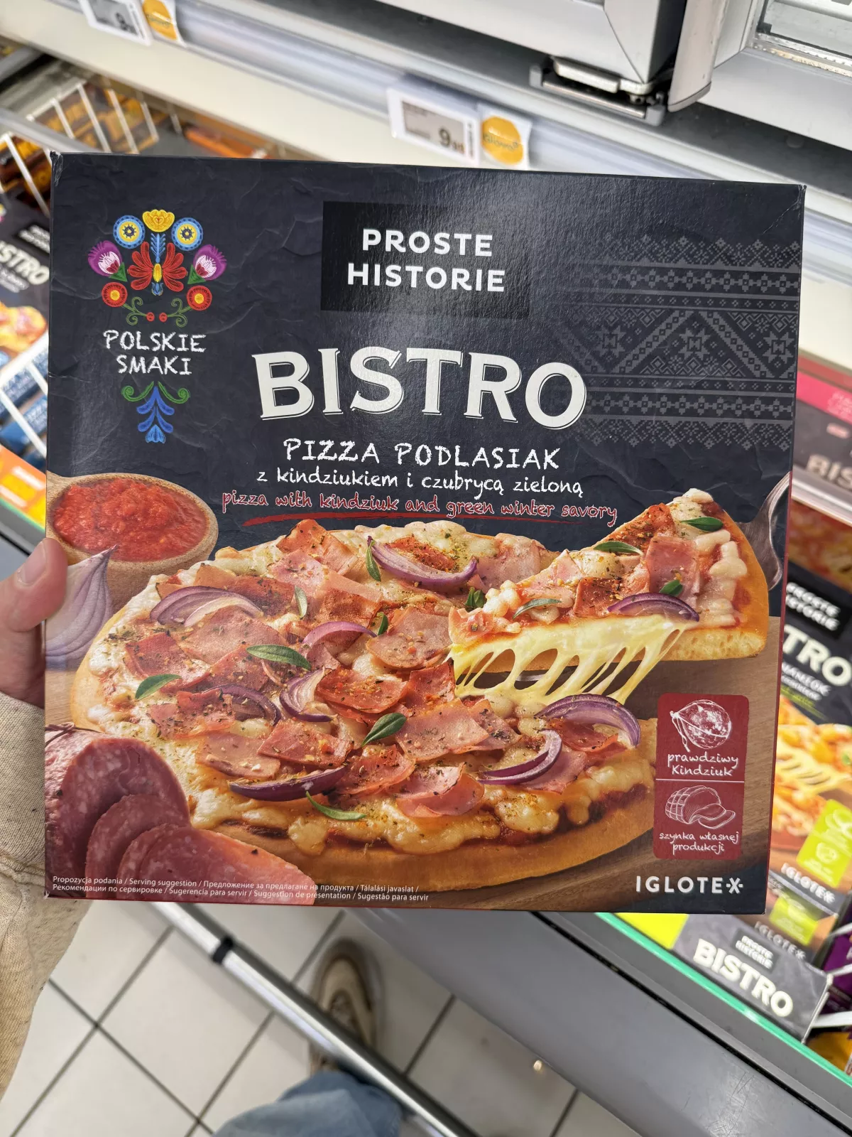 Proste Historie Bistro Pizza Podlasiak z kindziukiem i czubrycą zieloną | 395g