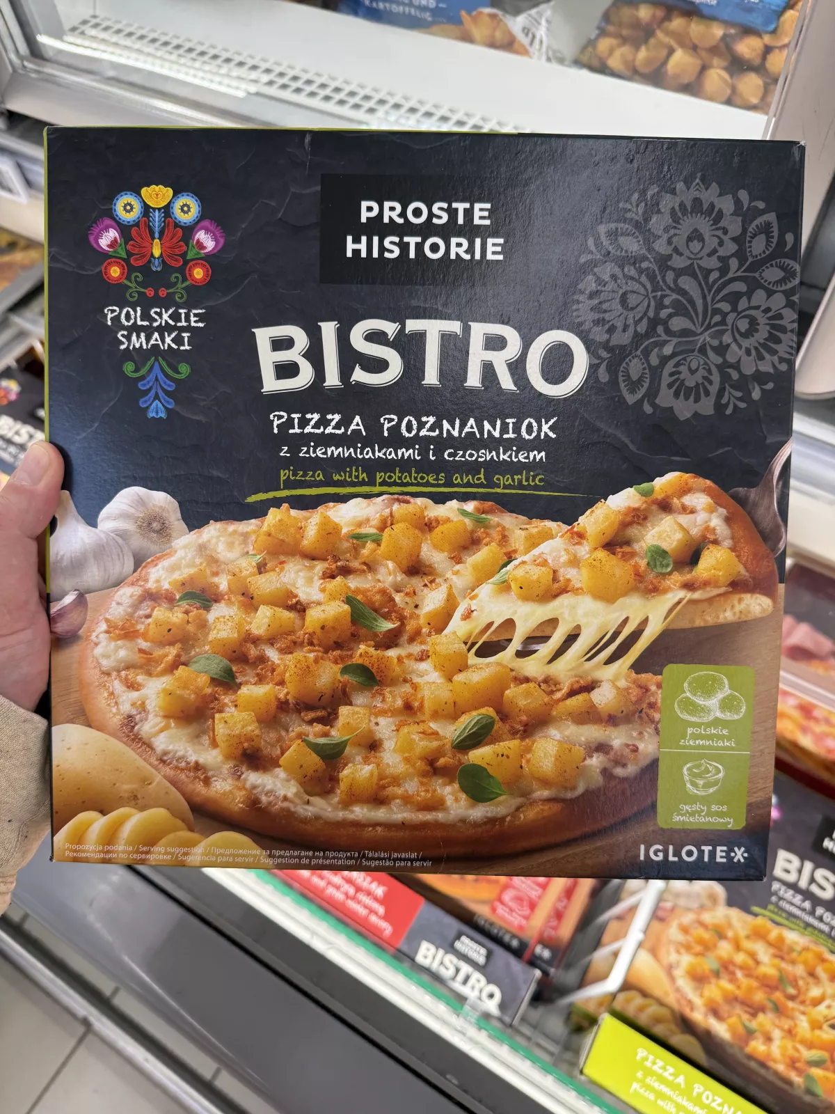 Proste Historie Bistro Pizza Poznaniok z ziemniakami i czosnkiem | 385g