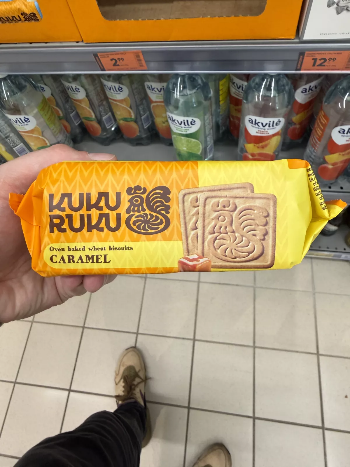 Kuku Ruku Oven Baked Wheat Biscuits Caramel / Ciastka o smaku karmelowym | 160g