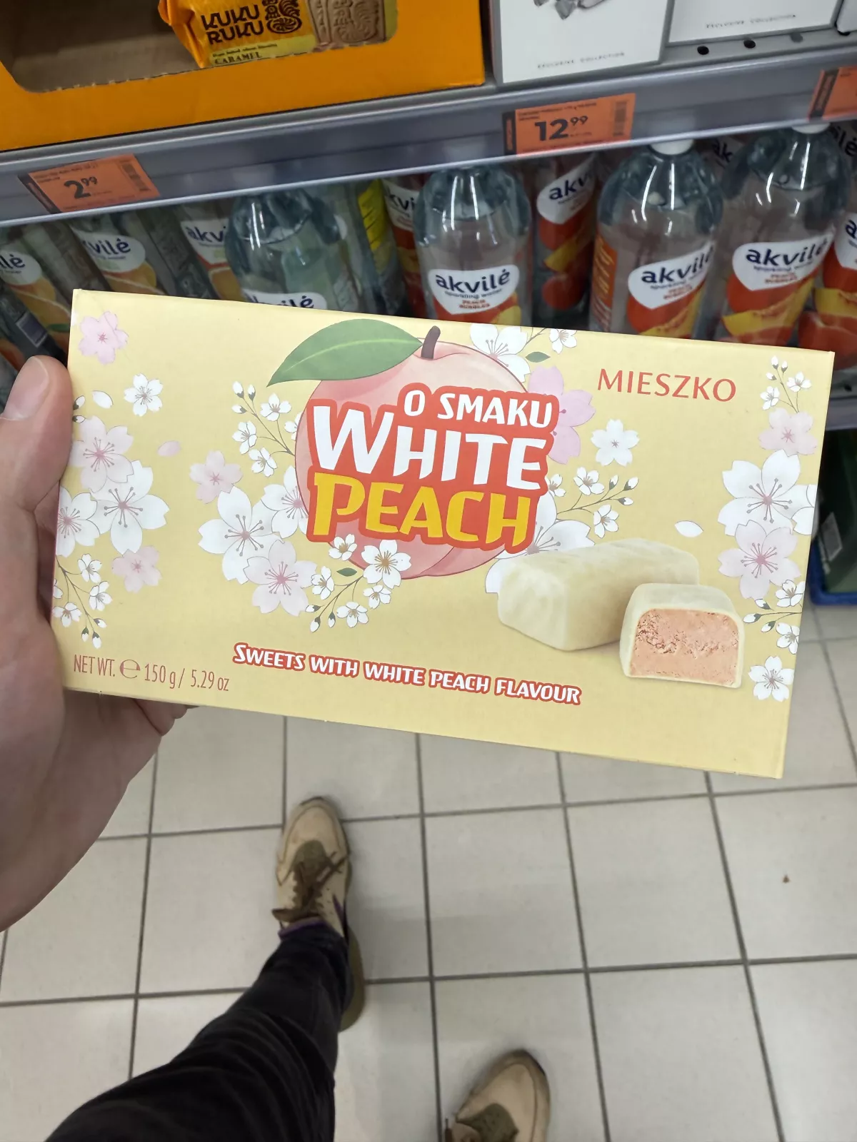 Mieszko O smaku White Peach / Cukierki o smaku białej brzoskwini | 150g