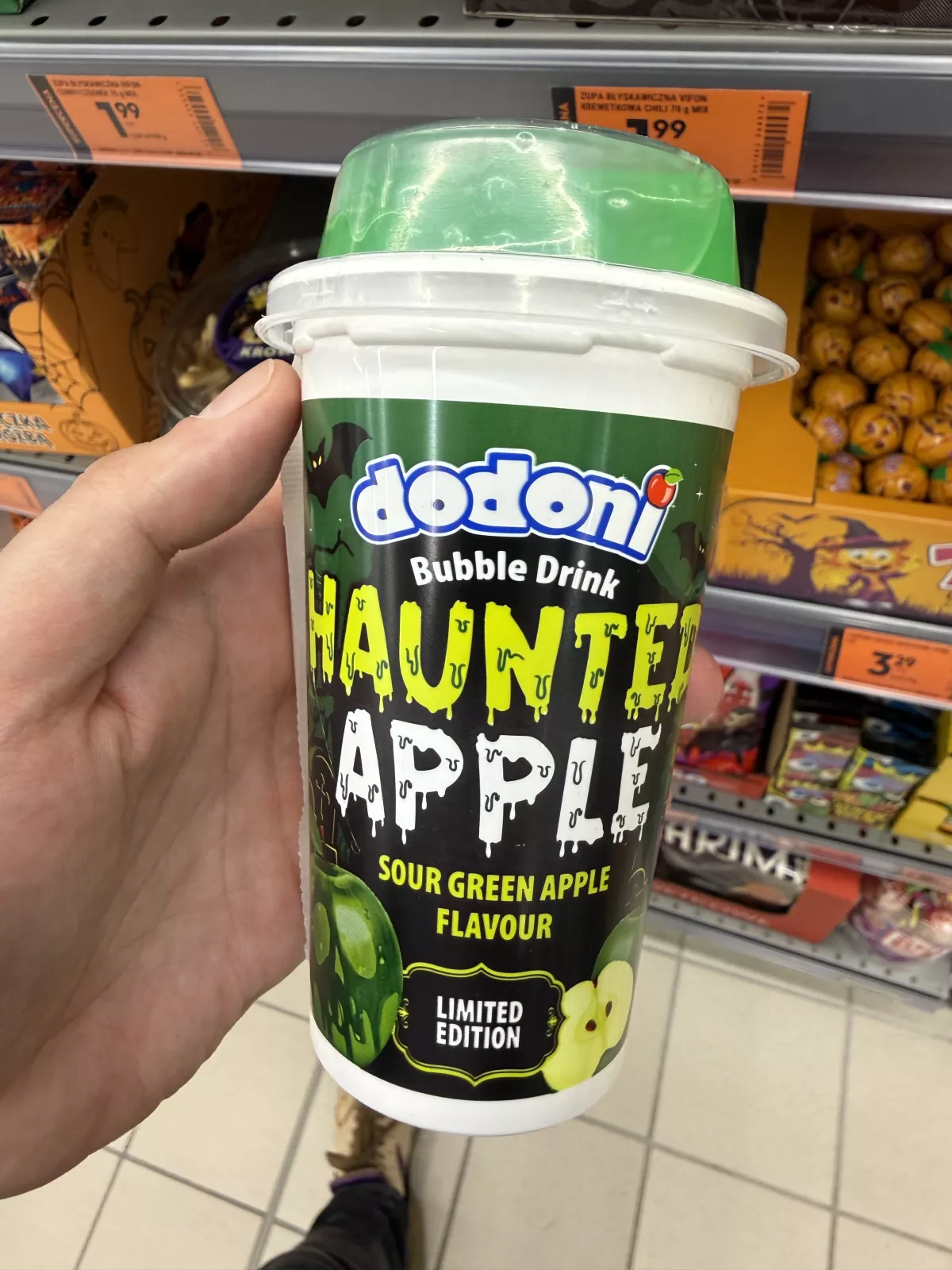 Dodoni Bubble Drink Haunted Apple Sour Green Apple Flavour (edycja limitowana) | 250ml