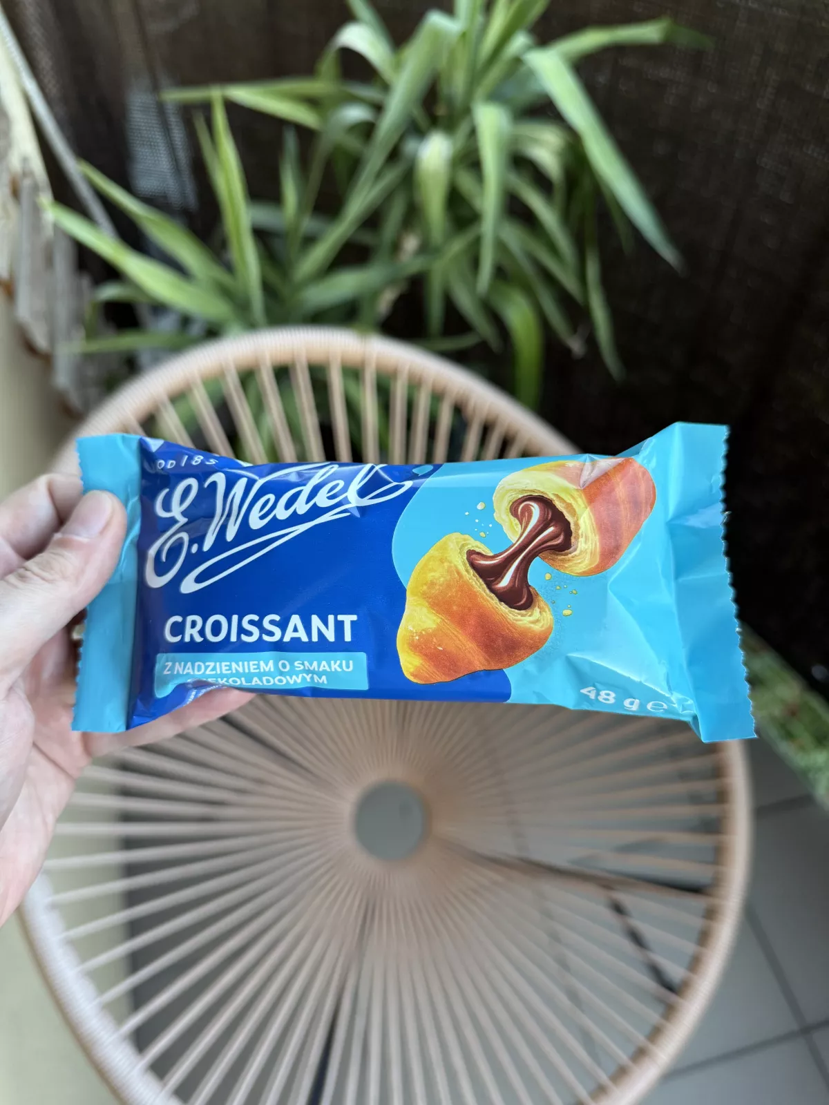 E.Wedel Croissant z nadzieniem o smaku czekoladowym | 48g