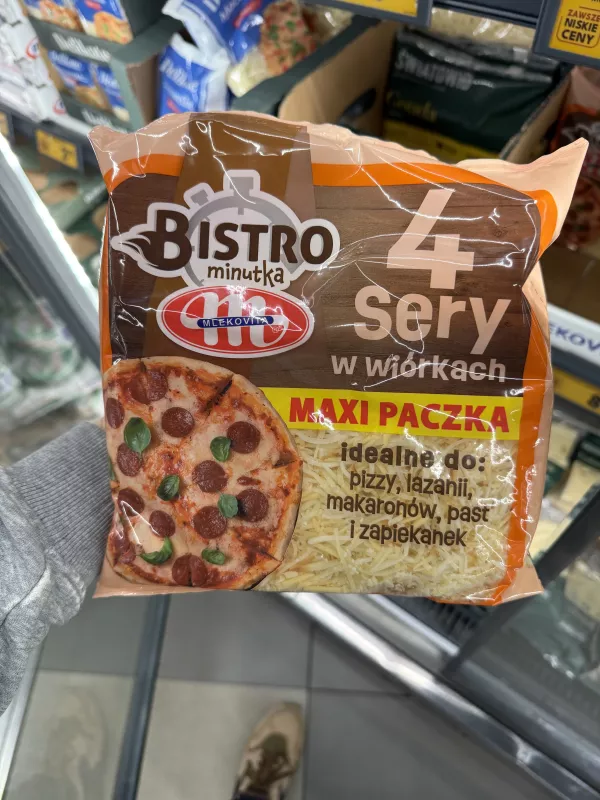 Mlekovita Bistro Minutka 4 Sery w wiórkach Maxi Paczka | 500g