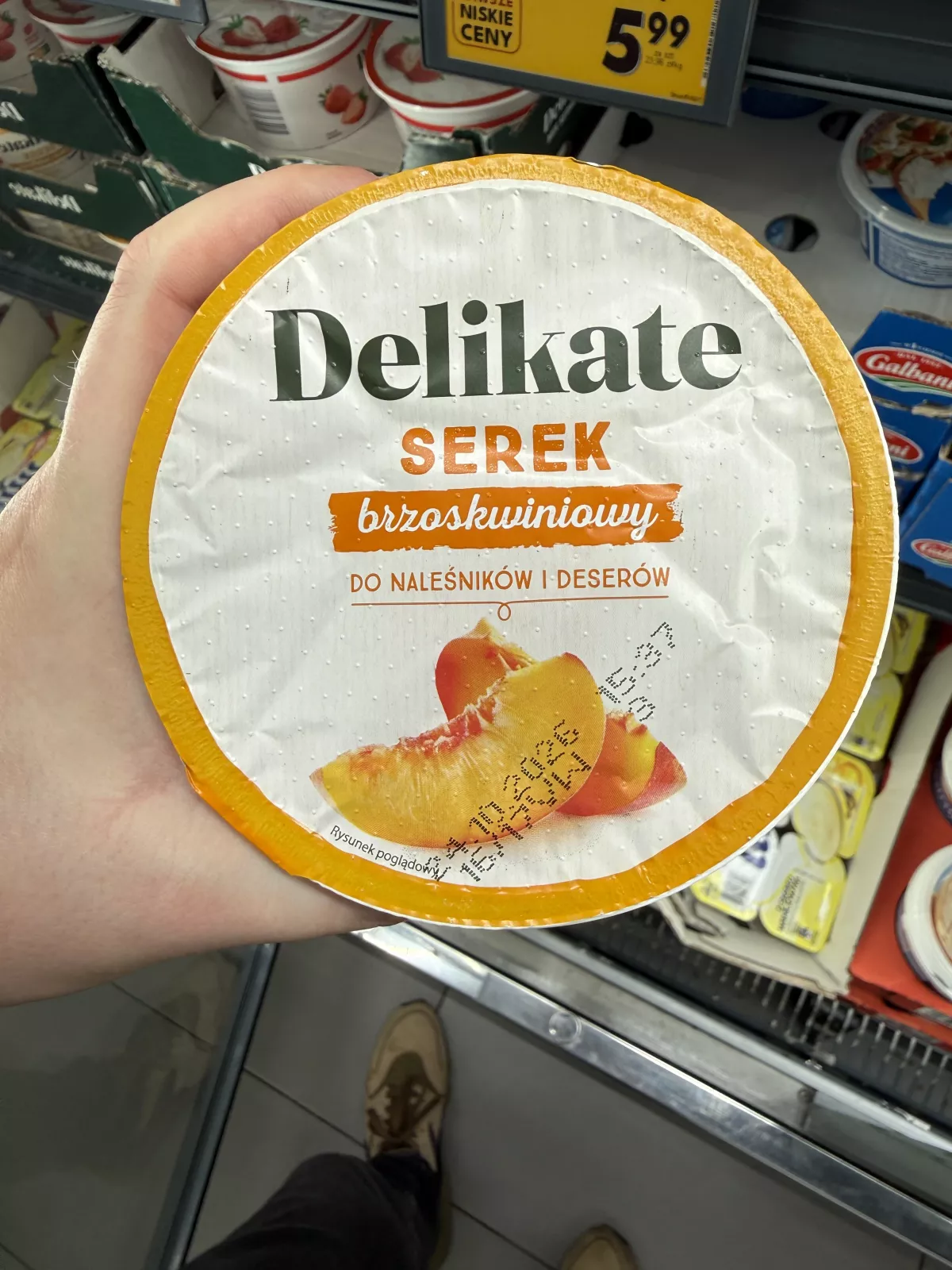 Delikate Serek brzoskwiniowy do naleśników i deserów | 385g