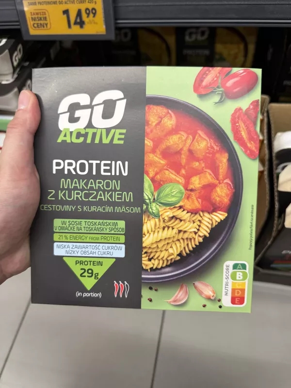 Go Active Protein Makaron z kurczakiem w sosie toskańskim (prostokątne opakowanie) | 420g