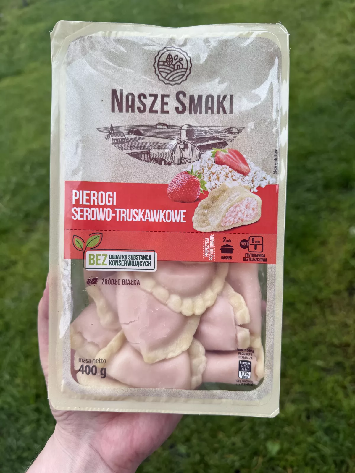 Nasze Smaki Pierogi serowo-truskawkowe | 400g