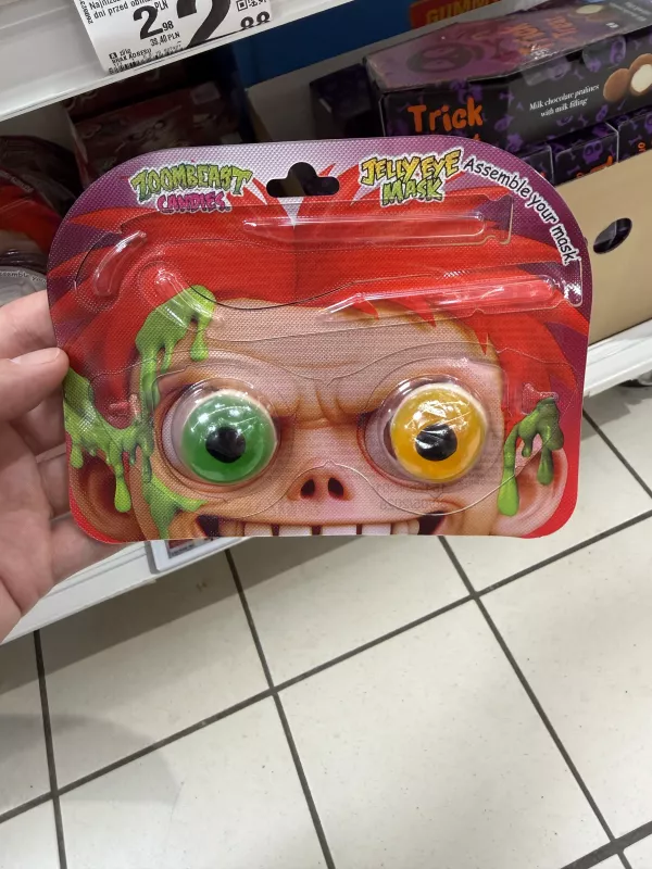 Sweet’n Fun Zoombeast Candies Jelly Eye Mask (rudy potwór) | 14g