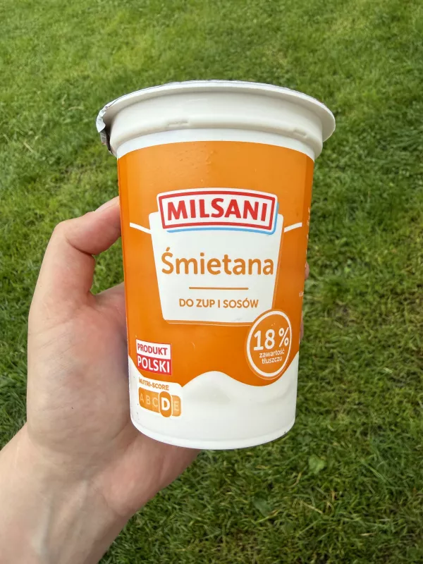 Milsani Śmietana 18% do zup i sosów | 400g