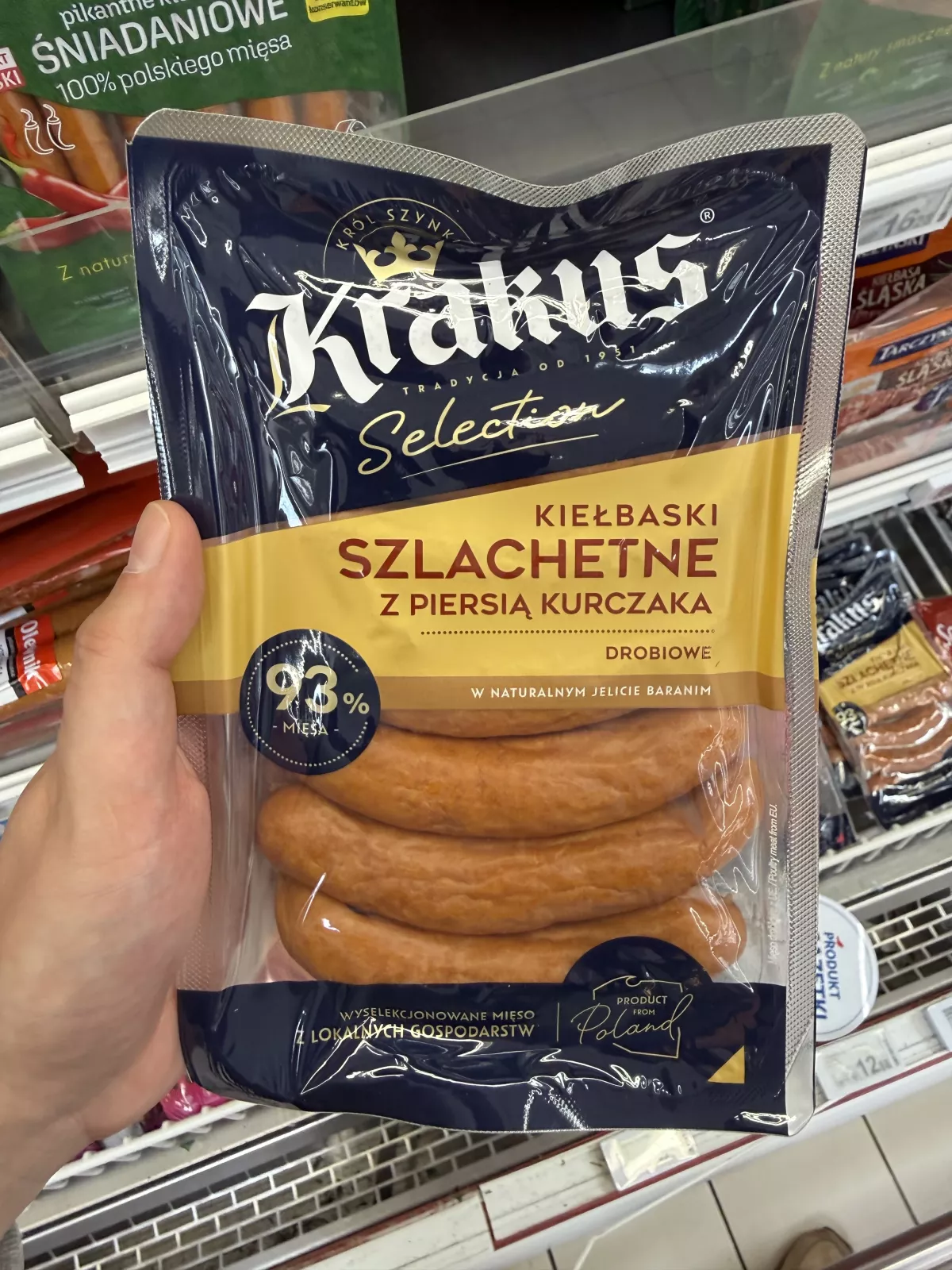 Krakus Selection Kiełbaski Szlachetne z piersią kurczaka | 270g