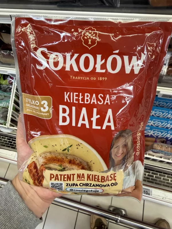 Sokołów Kiełbasa Biała Patent na kiełbasę! cossiegotuje | 480g