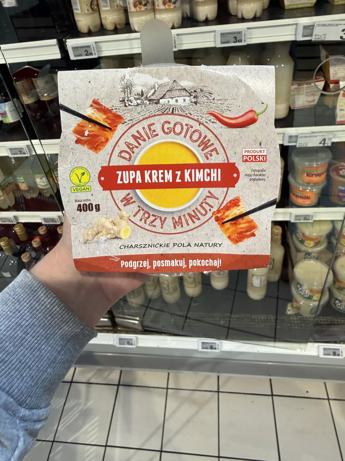 Charsznickie Pola Natury Danie gotowe Zupa krem z kimchi | 400g