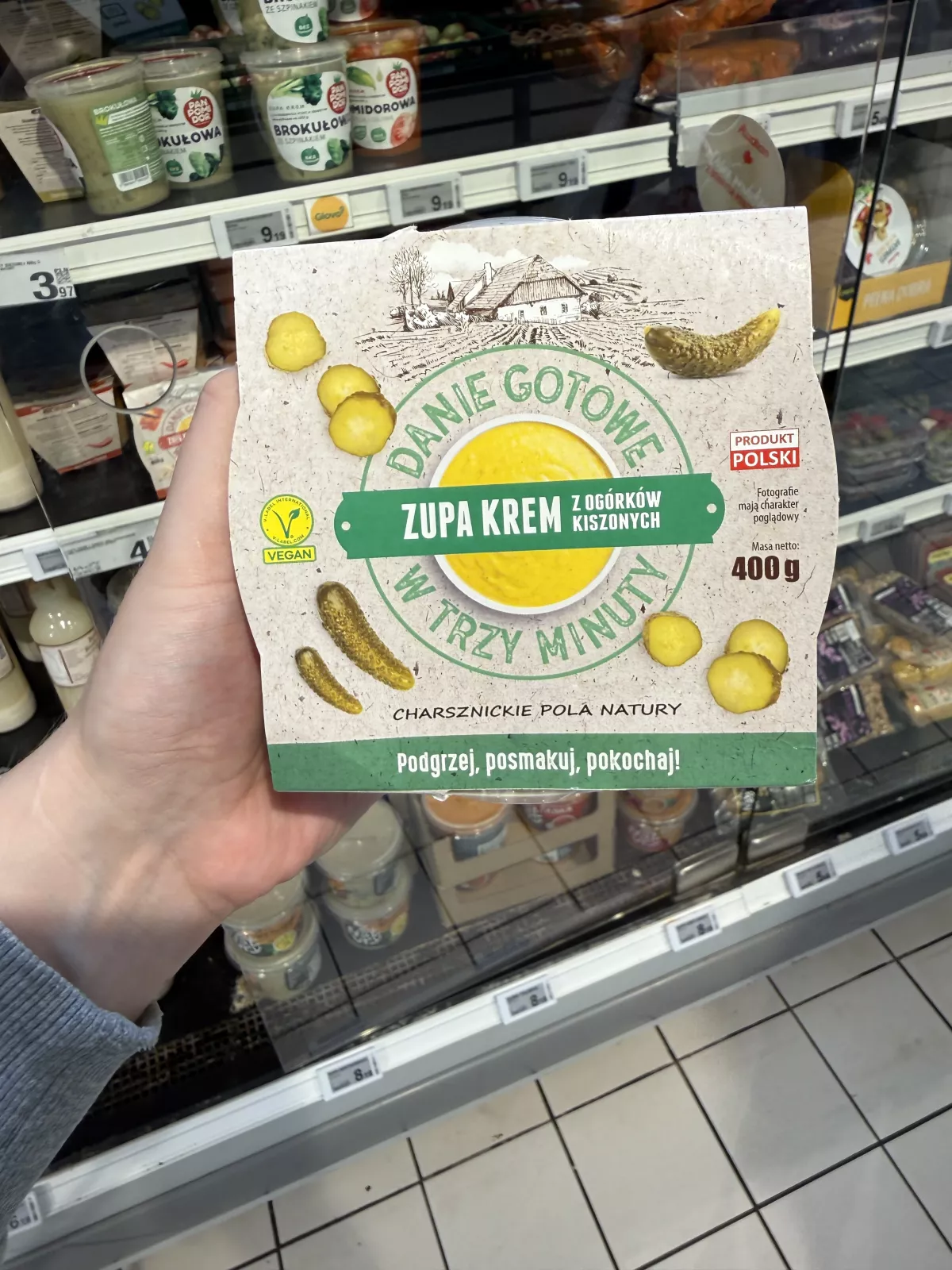 Charsznickie Pola Natury Danie gotowe Zupa krem z ogórków kiszonych | 400g