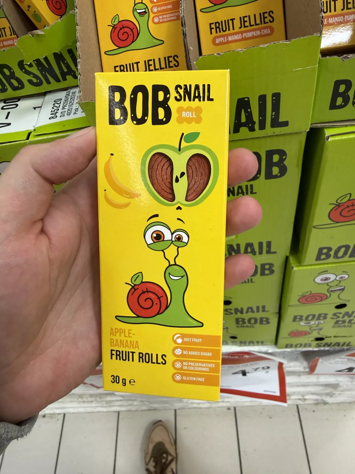 Bob Snail Roll Apple-Banana Fruit Rolls / Przekąski jabłkowo-bananowe | 30g