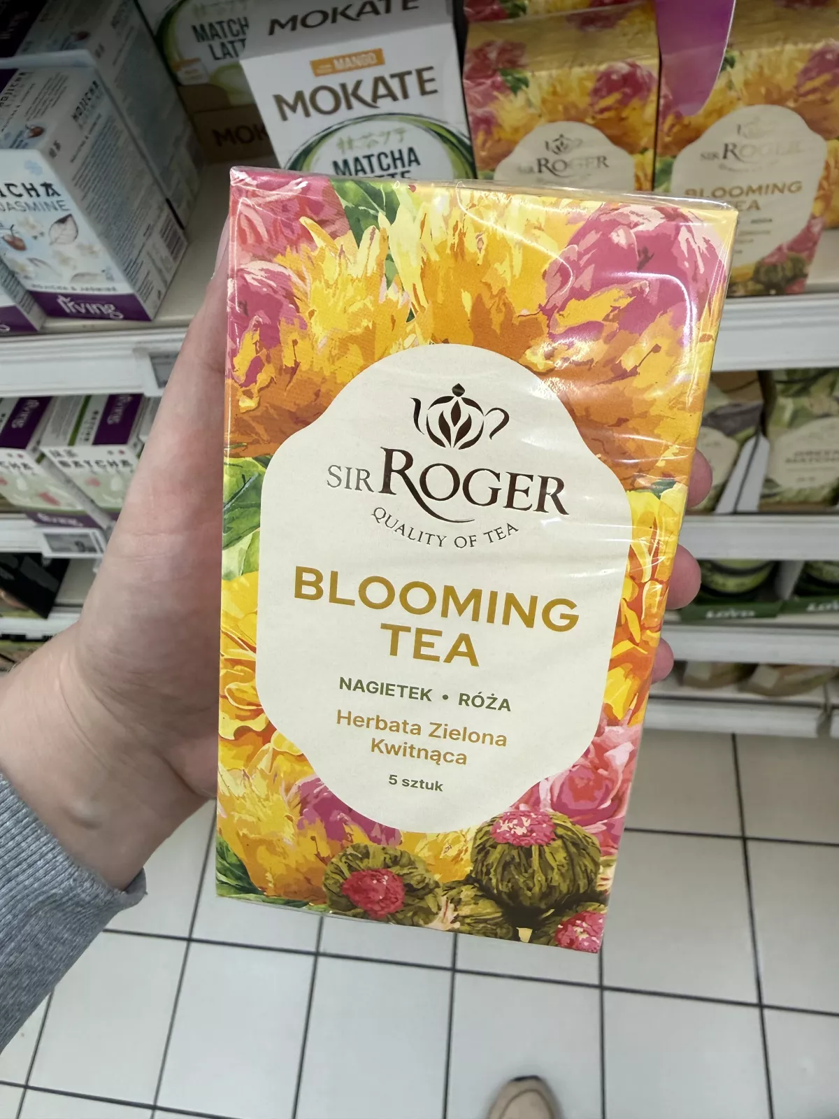 Sir Roger Blooming Tea Nagietek Róża Herbata zielona kwitnąca | 40g