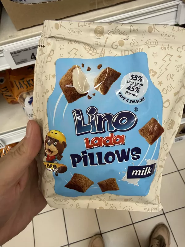 Lino Lada Pillows Milk / Poduszki zbożowe z kremem mlecznym | 80g