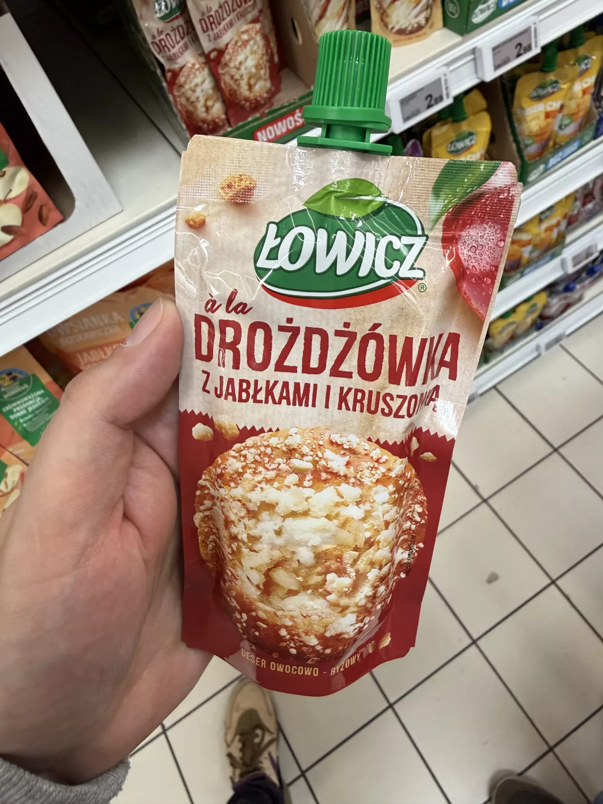 Łowicz à la Drożdżówka z jabłkami i kruszonką Deser owocowo-ryżowy | 100g
